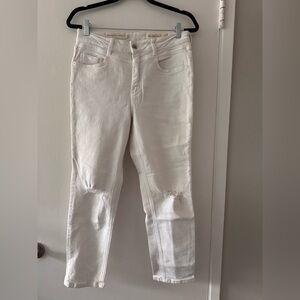 Pilcro and the Letterpress White Skinny Jeans